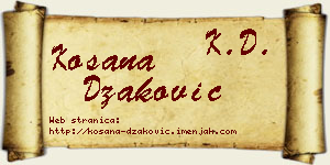 Kosana Džaković vizit kartica